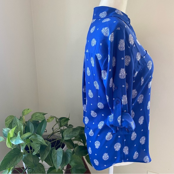 Express Blue Print Portofino Shirt - Picture 5 of 6